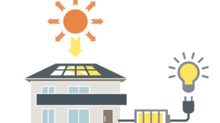 太陽光と蓄電池による発電