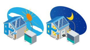 蓄電池を活用した夜間電力