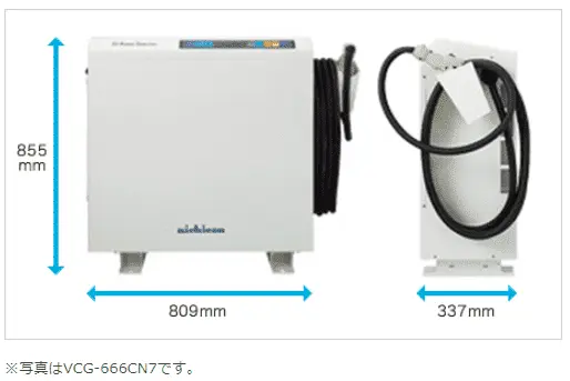 ニチコン蓄電池の本体サイズ